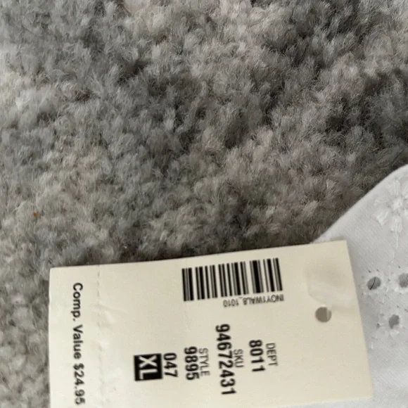 NWT Aeropostale Eyelet Tube Top White Floral Embroidery Strapless Size XL - Picture 5 of 5